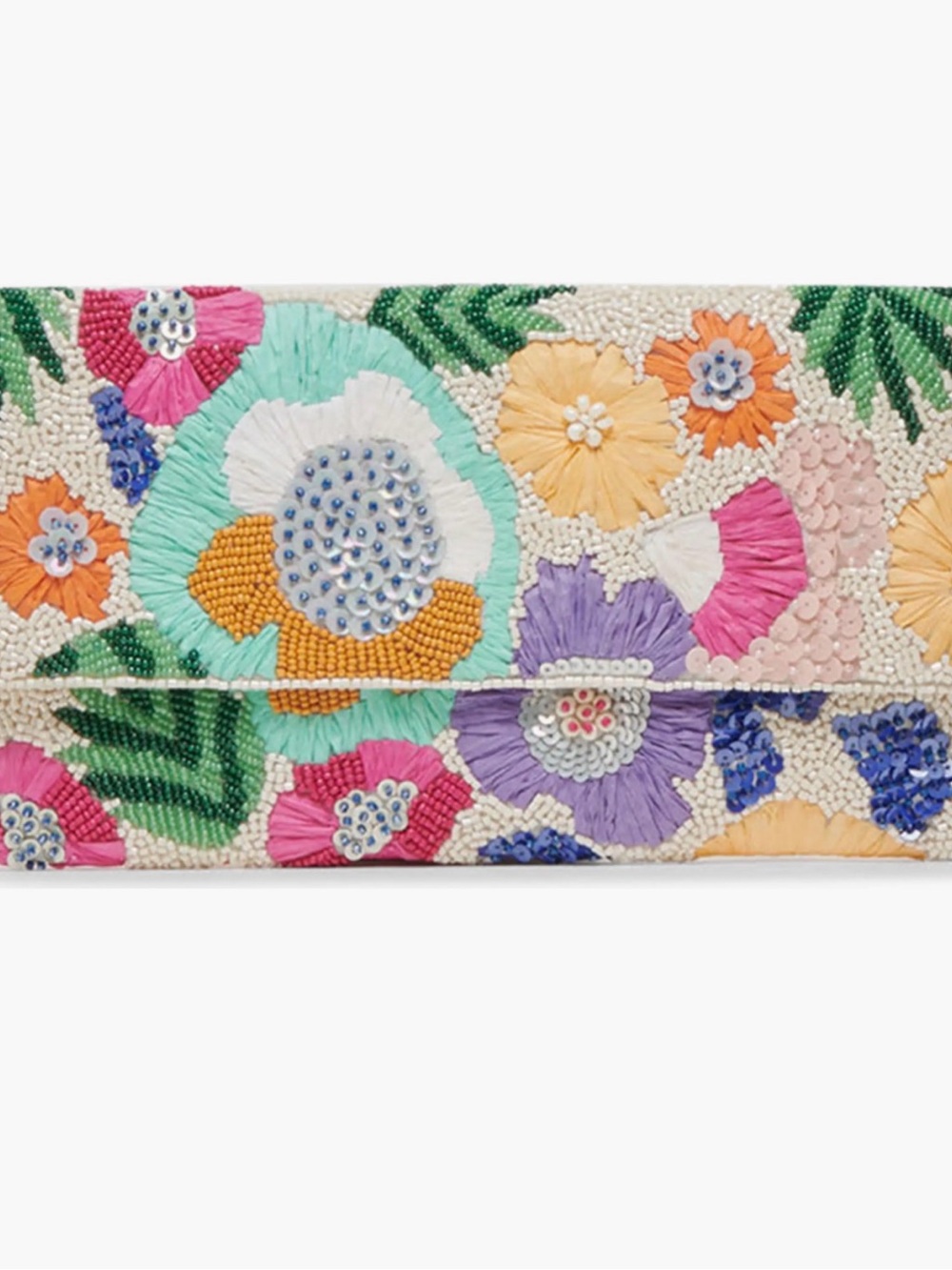 Dolce Vita Amalfi Beaded Raffia Convertible Clutch